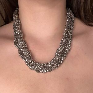 Silver Braided Necklace